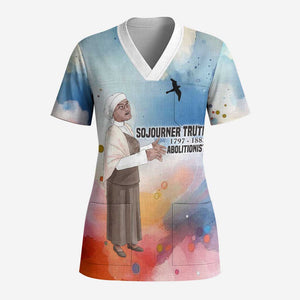 Sojourner Truth Scrub Top I Sell the Shadow - Abolitionist Legacy Watercolor Design - African Pride