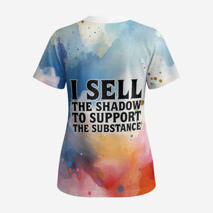 Sojourner Truth Scrub Top I Sell the Shadow - Abolitionist Legacy Watercolor Design - African Pride