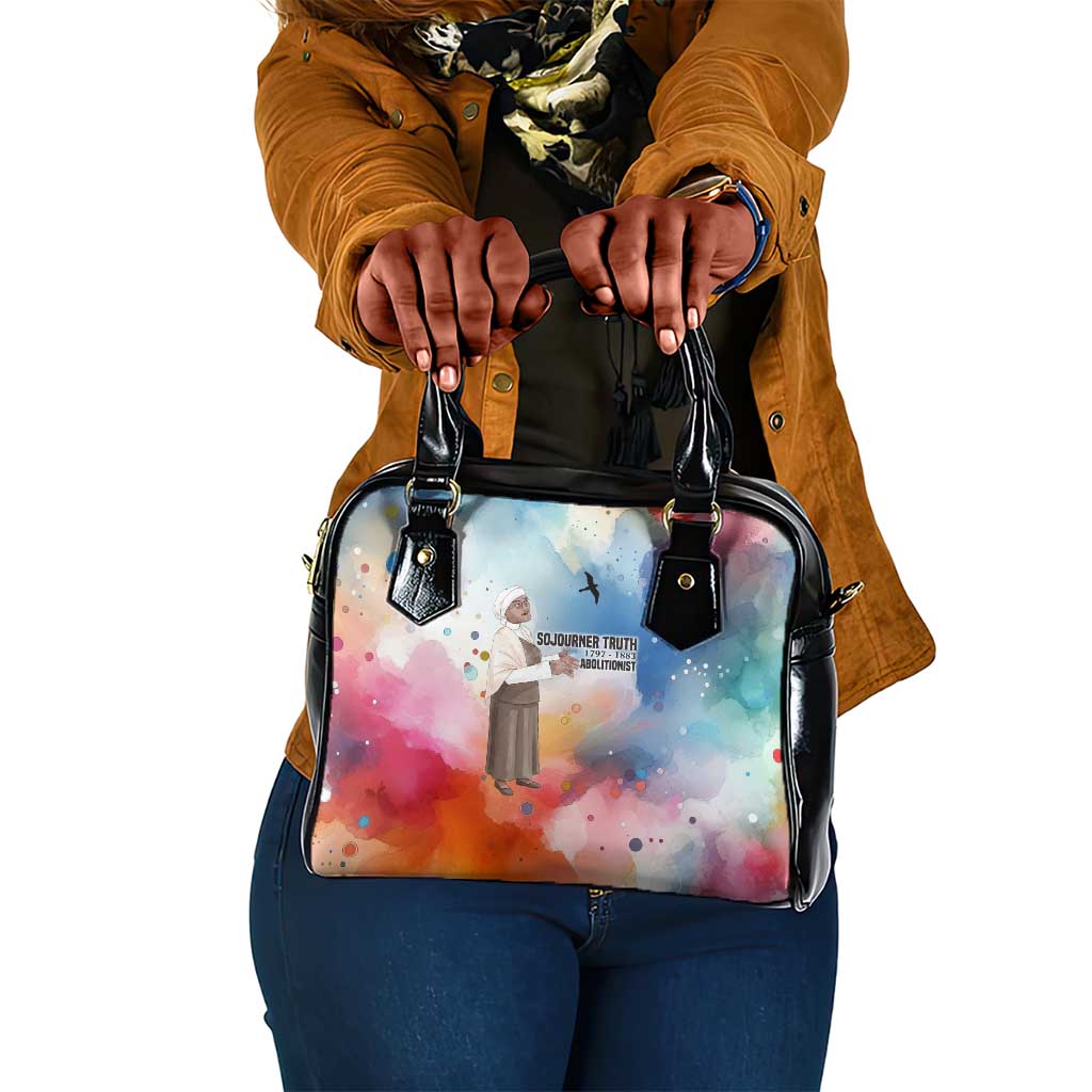Sojourner Truth Shoulder Handbag I Sell the Shadow - Abolitionist Legacy Watercolor Design - African Pride
