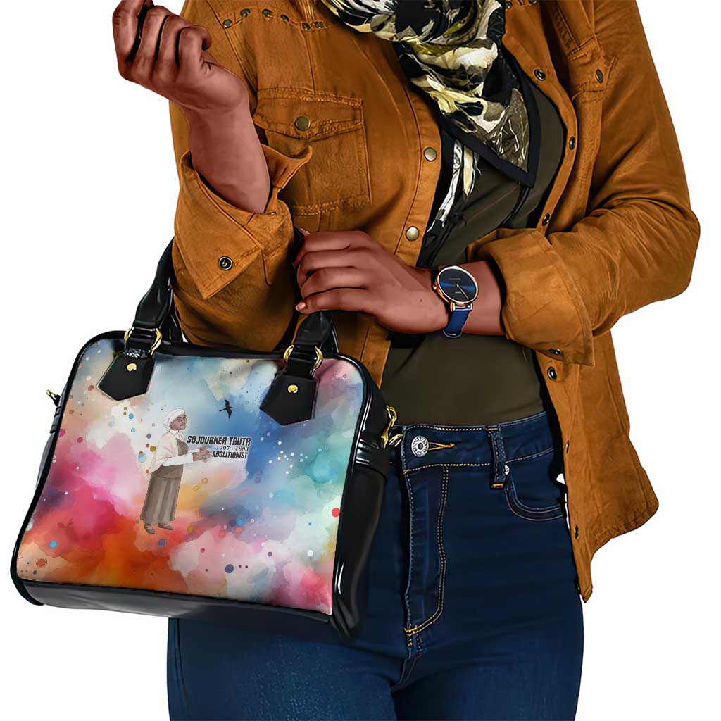 Sojourner Truth Shoulder Handbag I Sell the Shadow - Abolitionist Legacy Watercolor Design - African Pride