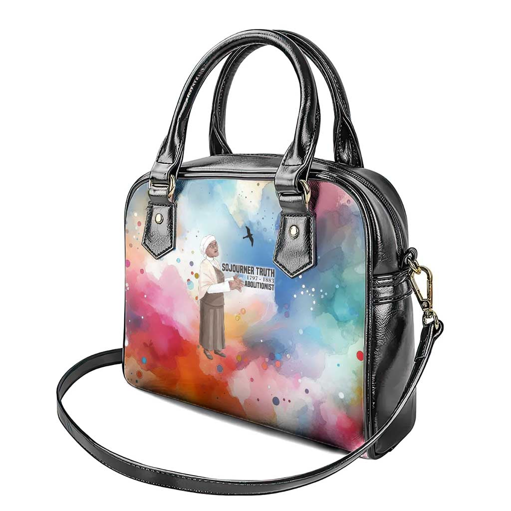 Sojourner Truth Shoulder Handbag I Sell the Shadow - Abolitionist Legacy Watercolor Design - African Pride