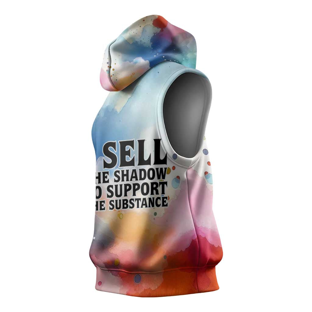 Sojourner Truth Sleeveless Hoodie I Sell the Shadow - Abolitionist Legacy Watercolor Design - African Pride