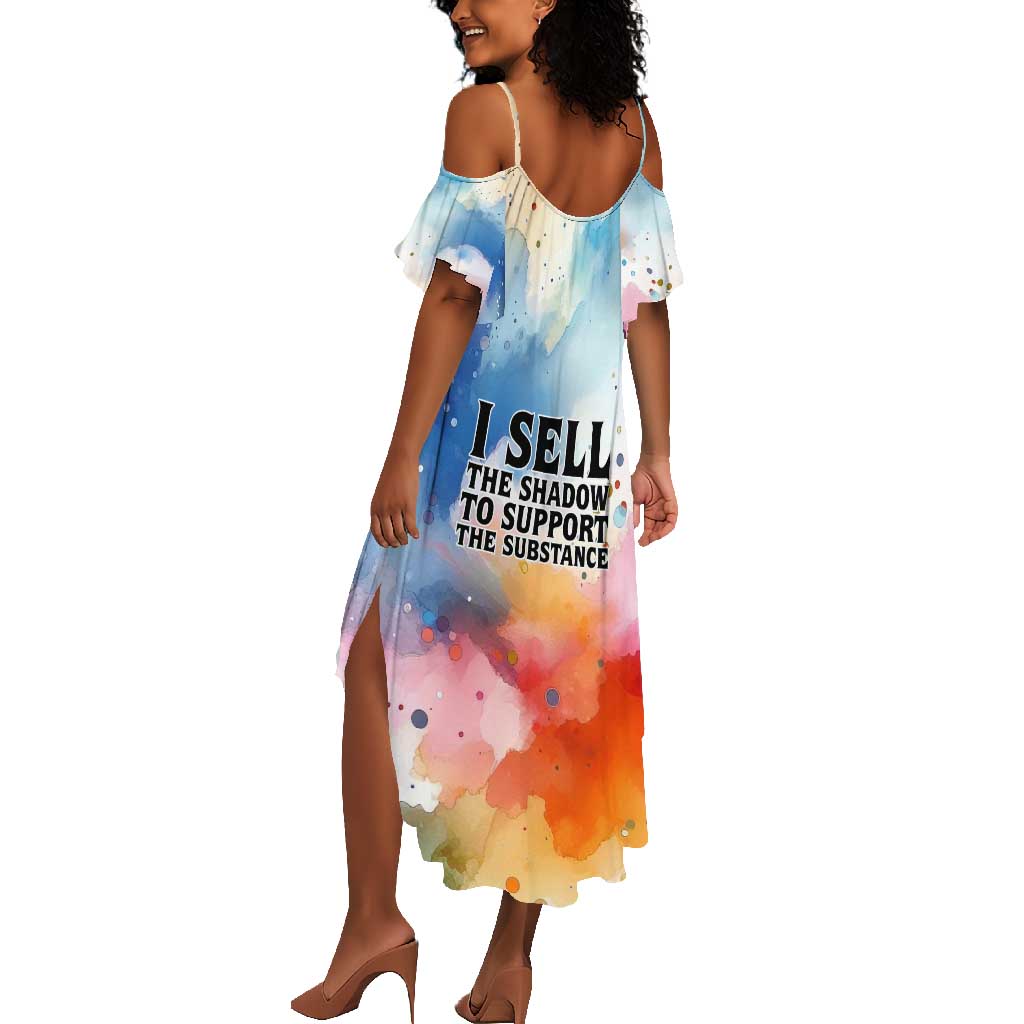 Sojourner Truth Summer Maxi Dress I Sell the Shadow - Abolitionist Legacy Watercolor Design TS04