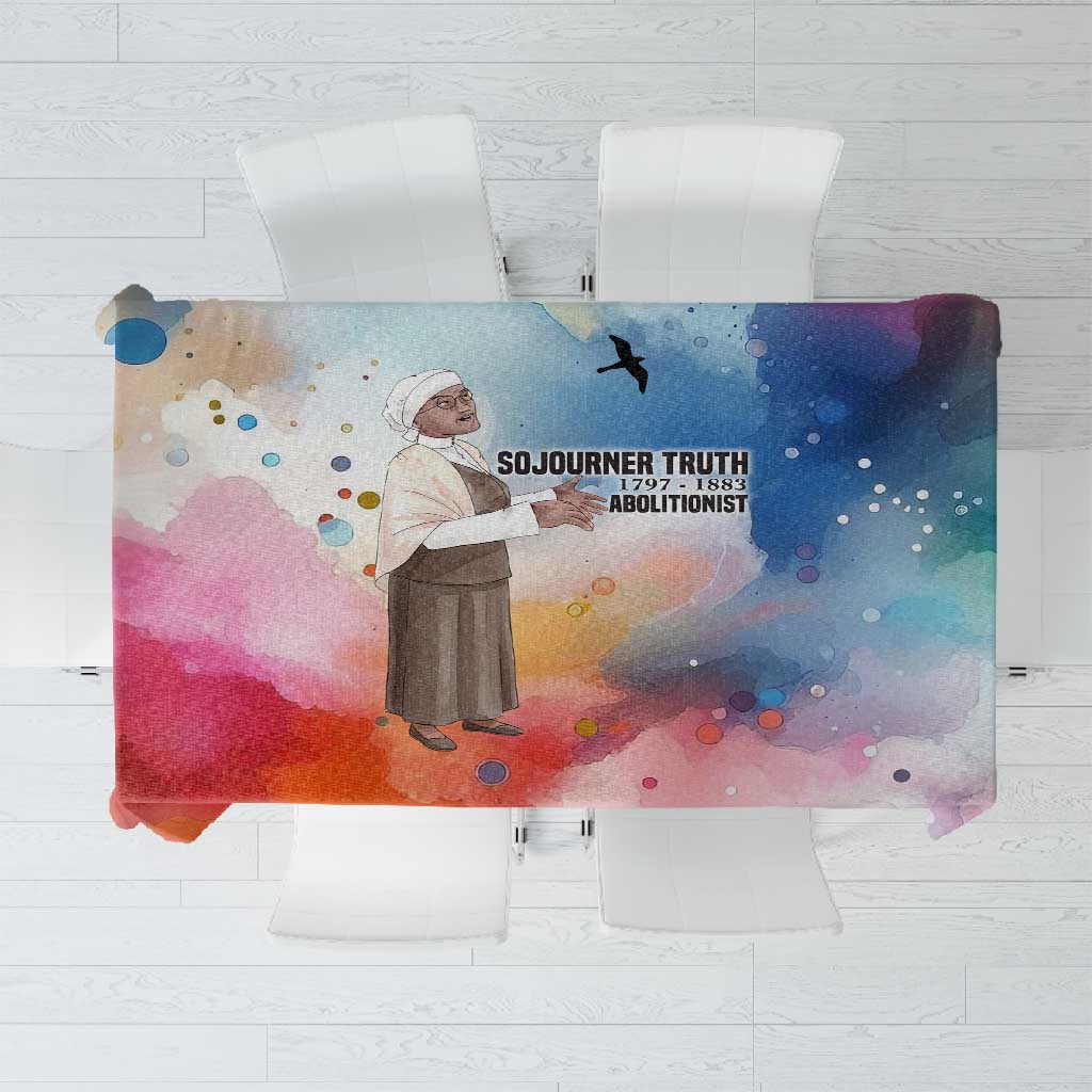 Sojourner Truth Tablecloth I Sell the Shadow - Abolitionist Legacy Watercolor Design - African Pride
