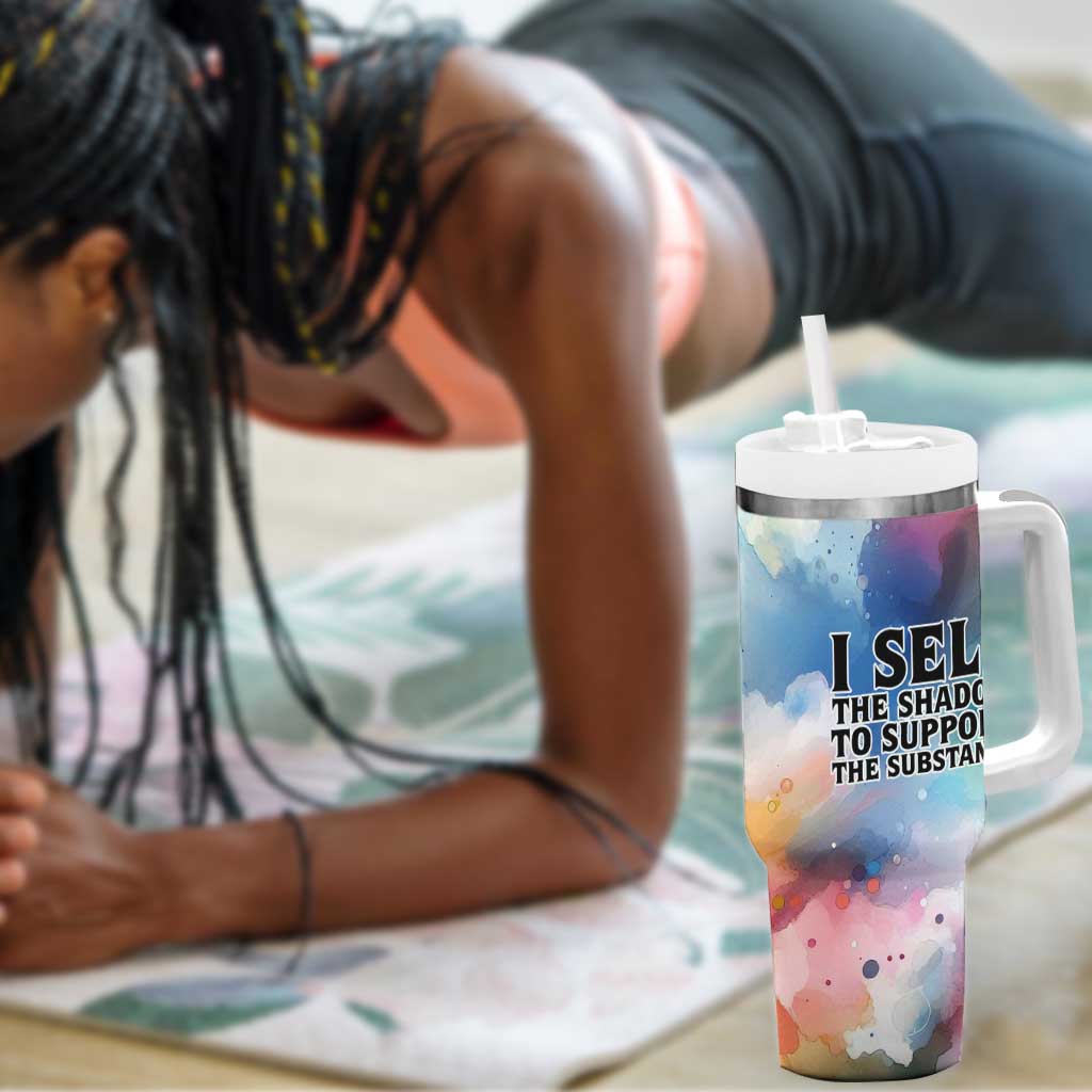 Sojourner Truth Tumbler With Handle I Sell the Shadow - Abolitionist Legacy Watercolor Design - African Pride