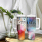 Sojourner Truth Tumbler With Handle I Sell the Shadow - Abolitionist Legacy Watercolor Design - African Pride
