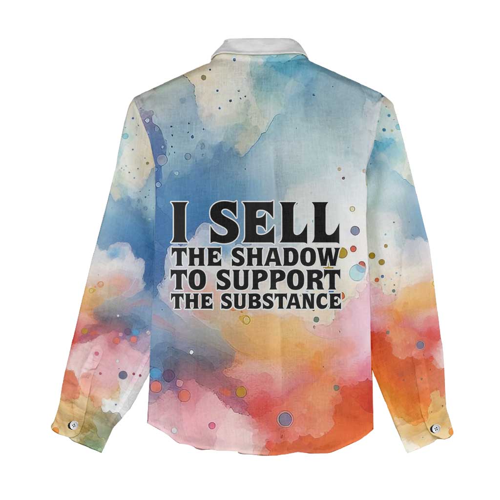 Sojourner Truth Women Casual Shirt I Sell the Shadow - Abolitionist Legacy Watercolor Design - African Pride