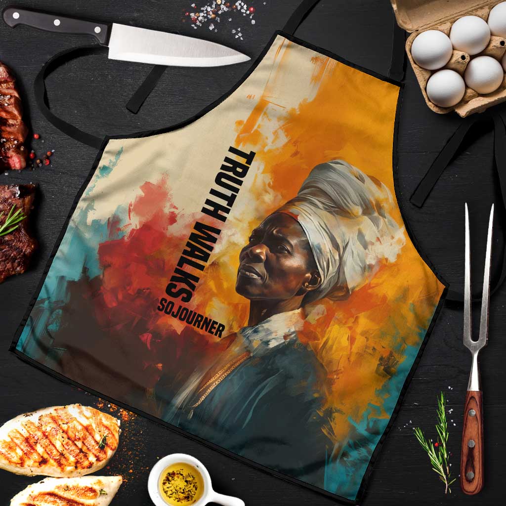 Sojourner Truth Apron Truth Walks - Bold Portrait and Empowerment Design - African Pride