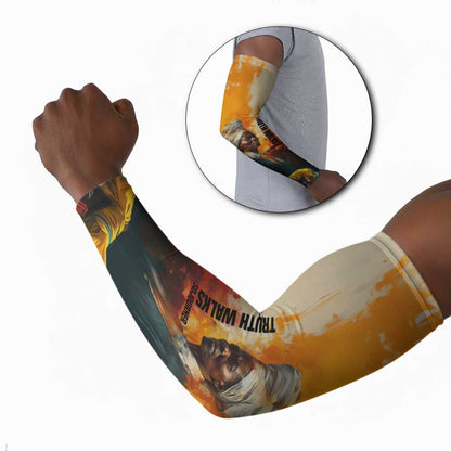 Sojourner Truth Arm Sleeves Truth Walks - Bold Portrait and Empowerment Design - African Pride