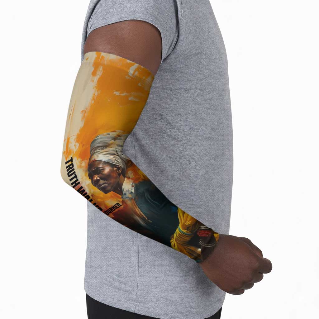 Sojourner Truth Arm Sleeves Truth Walks - Bold Portrait and Empowerment Design - African Pride