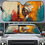 Sojourner Truth Auto Sun Shade Truth Walks - Bold Portrait and Empowerment Design - African Pride
