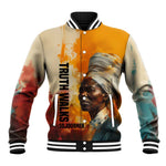 Sojourner Truth Baseball Jacket Truth Walks - Bold Portrait and Empowerment Design - African Pride