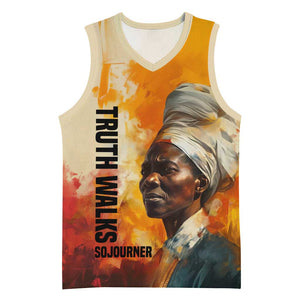 Sojourner Truth Basketball Jersey Truth Walks - Bold Portrait and Empowerment Design - African Pride