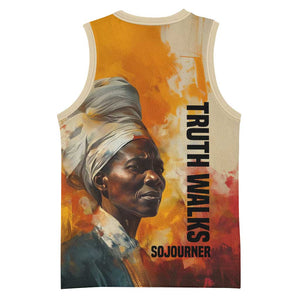 Sojourner Truth Basketball Jersey Truth Walks - Bold Portrait and Empowerment Design - African Pride