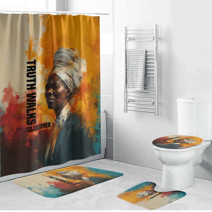 Sojourner Truth Bathroom Set Truth Walks - Bold Portrait and Empowerment Design - African Pride