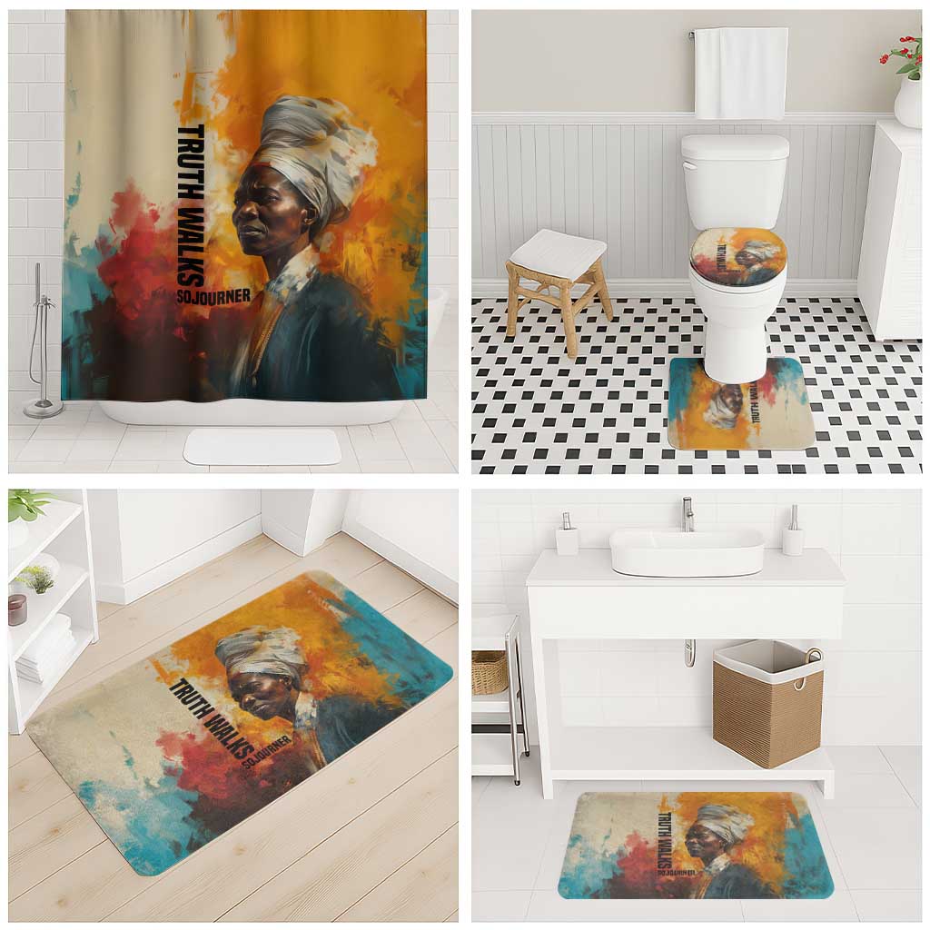 Sojourner Truth Bathroom Set Truth Walks - Bold Portrait and Empowerment Design - African Pride
