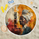 Sojourner Truth Beach Blanket Truth Walks - Bold Portrait and Empowerment Design - African Pride