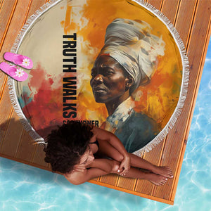 Sojourner Truth Beach Blanket Truth Walks - Bold Portrait and Empowerment Design - African Pride
