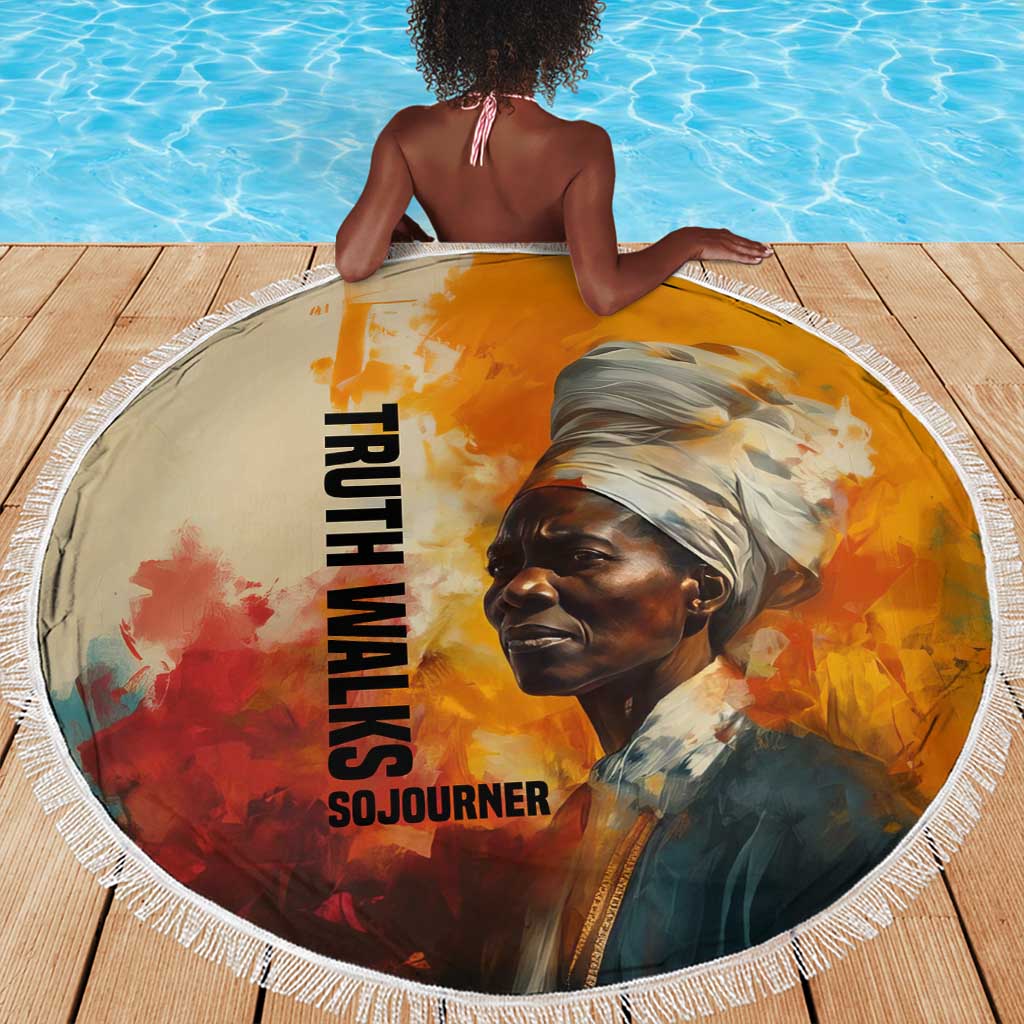 Sojourner Truth Beach Blanket Truth Walks - Bold Portrait and Empowerment Design - African Pride