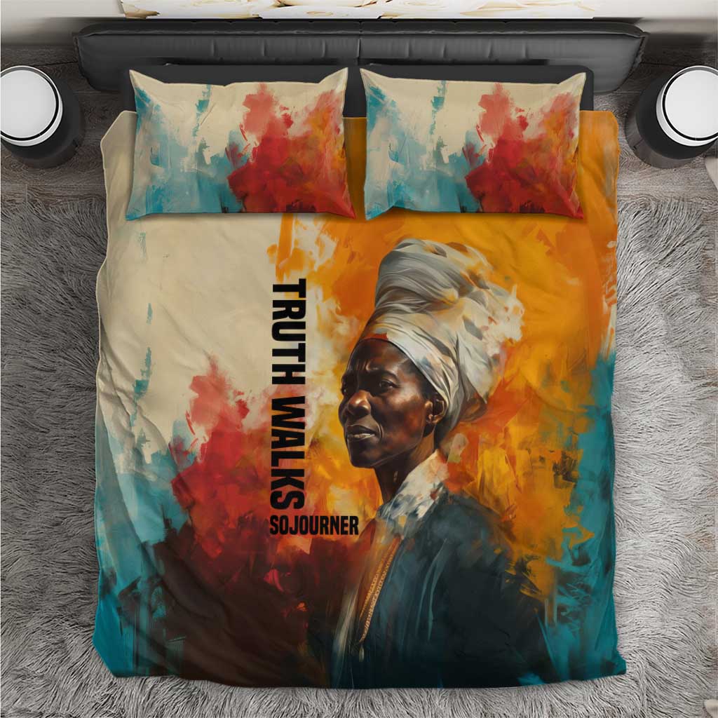 Sojourner Truth Bedding Set Truth Walks - Bold Portrait and Empowerment Design - African Pride