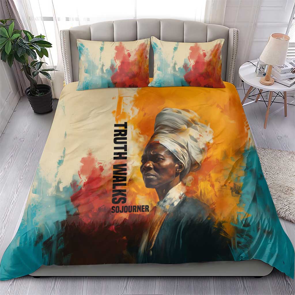 Sojourner Truth Bedding Set Truth Walks - Bold Portrait and Empowerment Design - African Pride