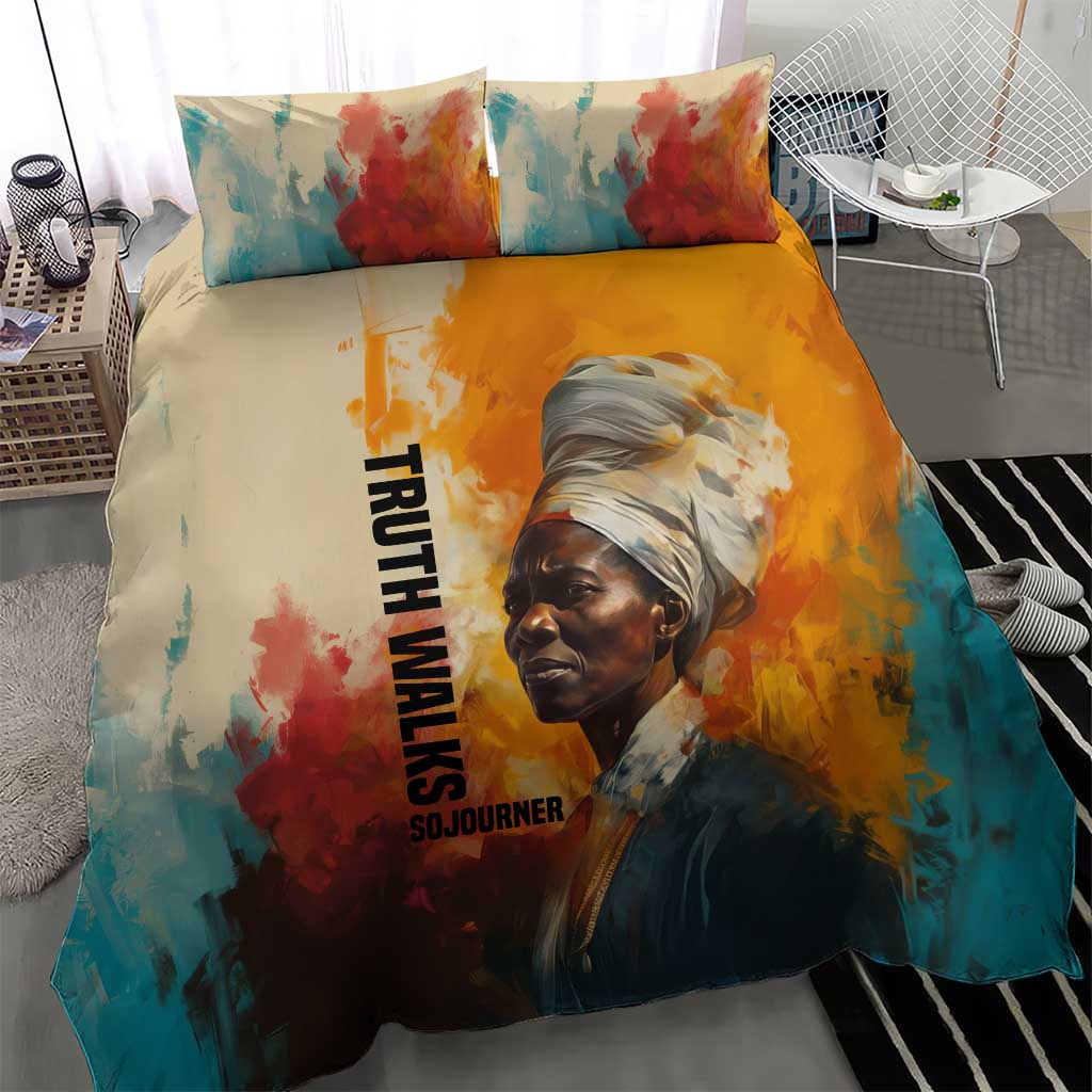 Sojourner Truth Bedding Set Truth Walks - Bold Portrait and Empowerment Design - African Pride