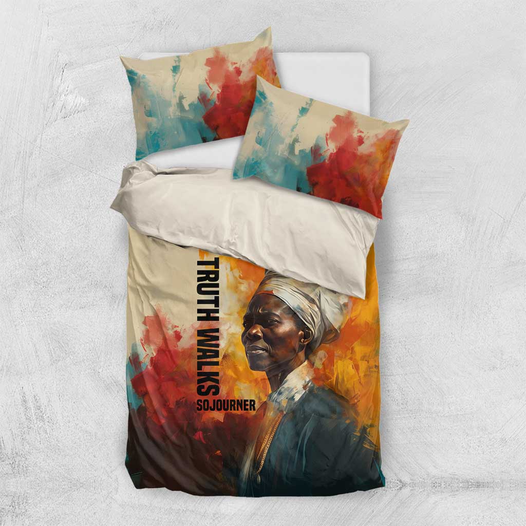 Sojourner Truth Bedding Set Truth Walks - Bold Portrait and Empowerment Design - African Pride