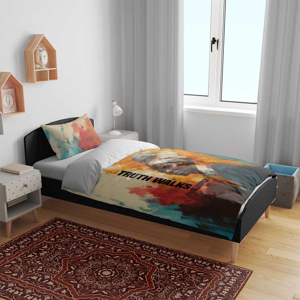 Sojourner Truth Bedding Set Truth Walks - Bold Portrait and Empowerment Design - African Pride