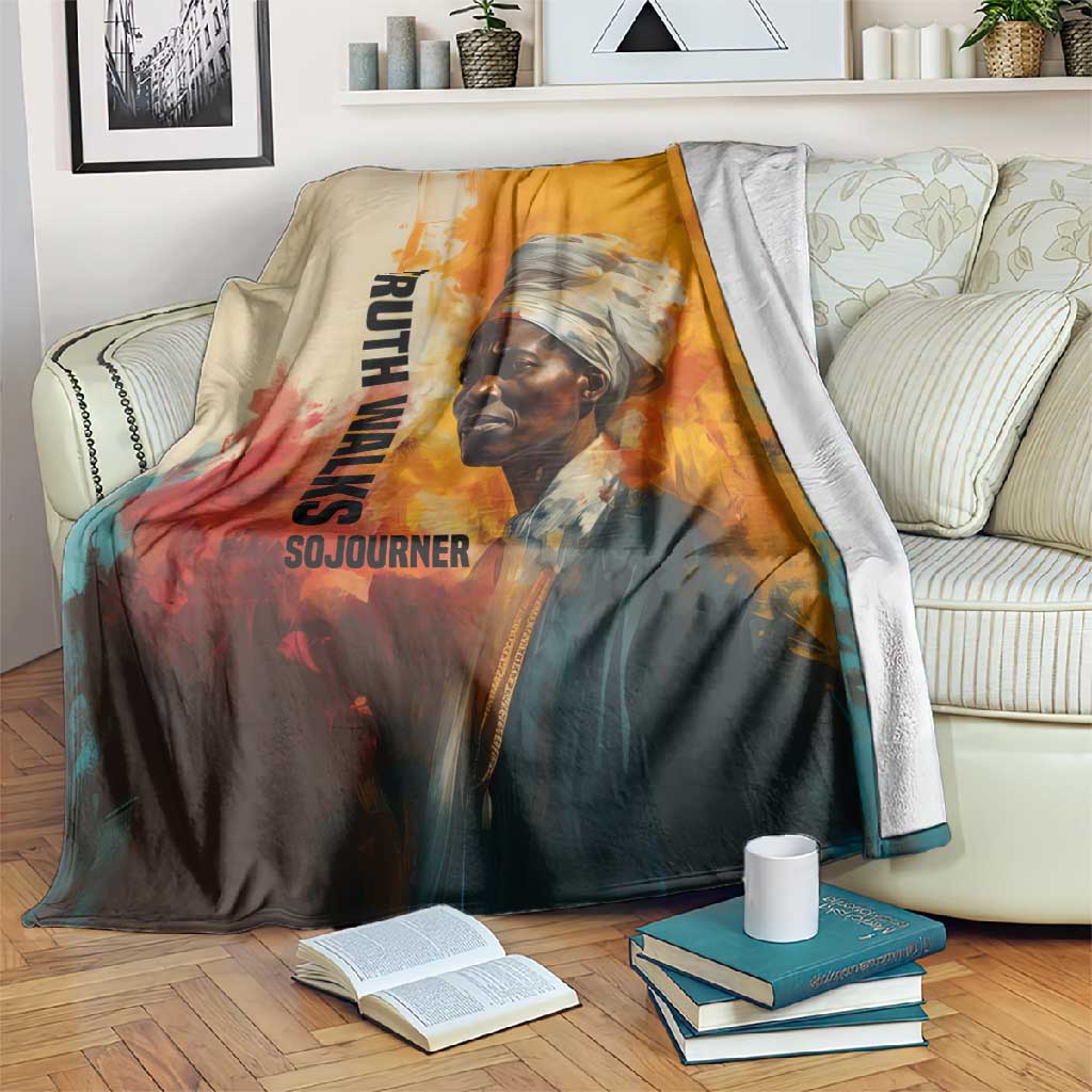 Sojourner Truth Blanket Truth Walks - Bold Portrait and Empowerment Design - African Pride
