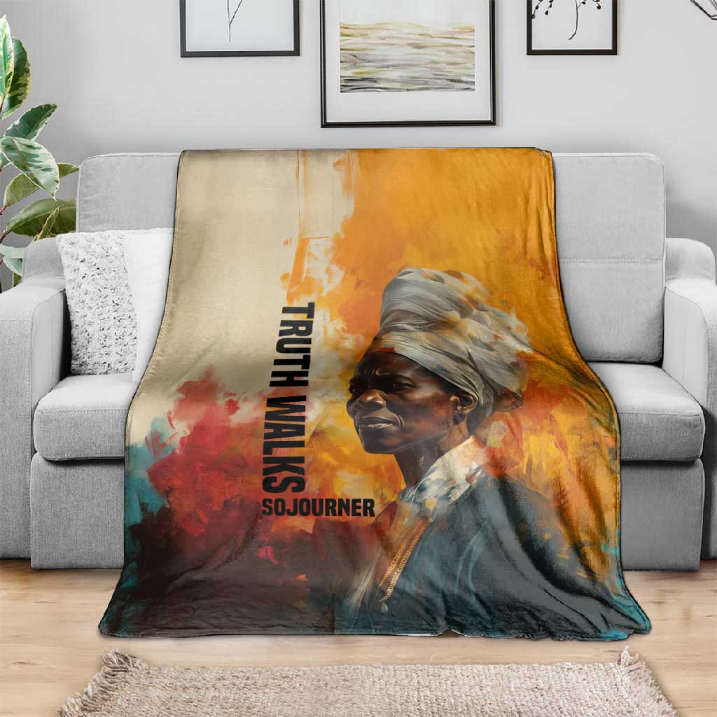 Sojourner Truth Blanket Truth Walks - Bold Portrait and Empowerment Design - African Pride