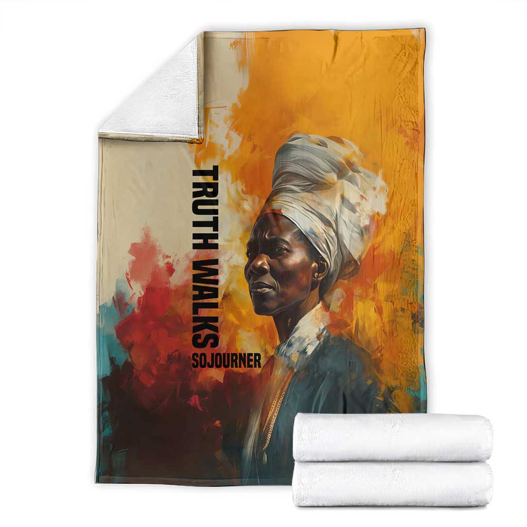 Sojourner Truth Blanket Truth Walks - Bold Portrait and Empowerment Design - African Pride