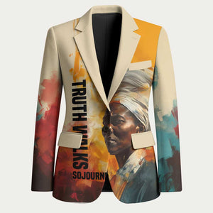 Sojourner Truth Blazer Truth Walks - Bold Portrait and Empowerment Design - African Pride