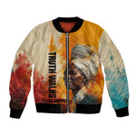 Sojourner Truth Bomber Jacket Truth Walks - Bold Portrait and Empowerment Design - African Pride