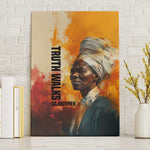Sojourner Truth Canvas Wall Art Truth Walks - Bold Portrait and Empowerment Design - African Pride