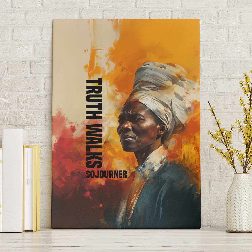 Sojourner Truth Canvas Wall Art Truth Walks - Bold Portrait and Empowerment Design - African Pride