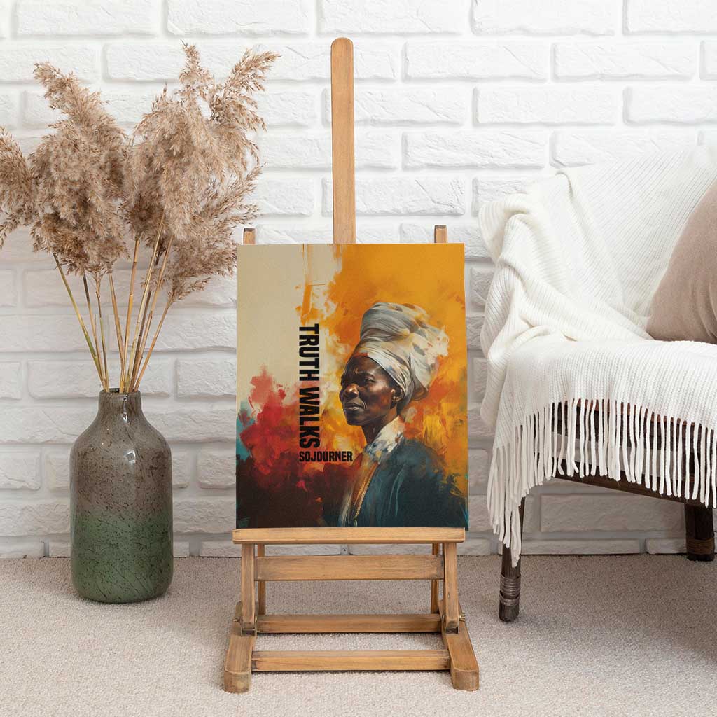 Sojourner Truth Canvas Wall Art Truth Walks - Bold Portrait and Empowerment Design - African Pride