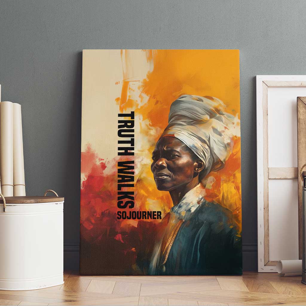Sojourner Truth Canvas Wall Art Truth Walks - Bold Portrait and Empowerment Design - African Pride