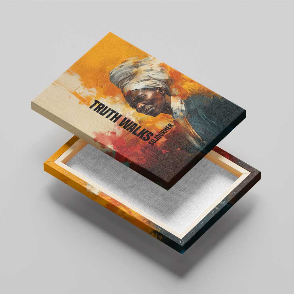 Sojourner Truth Canvas Wall Art Truth Walks - Bold Portrait and Empowerment Design - African Pride