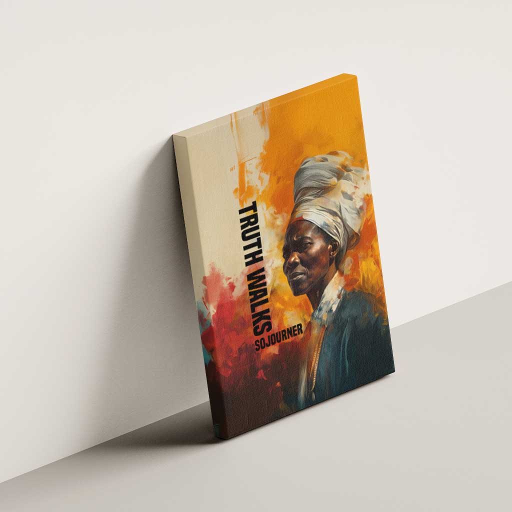 Sojourner Truth Canvas Wall Art Truth Walks - Bold Portrait and Empowerment Design - African Pride