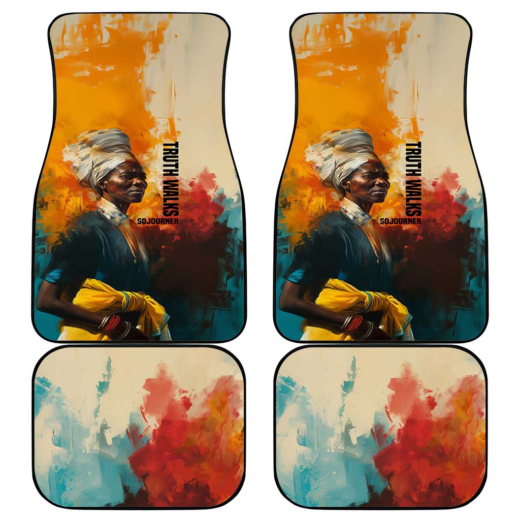Sojourner Truth Car Mats Truth Walks - Bold Portrait and Empowerment Design - African Pride