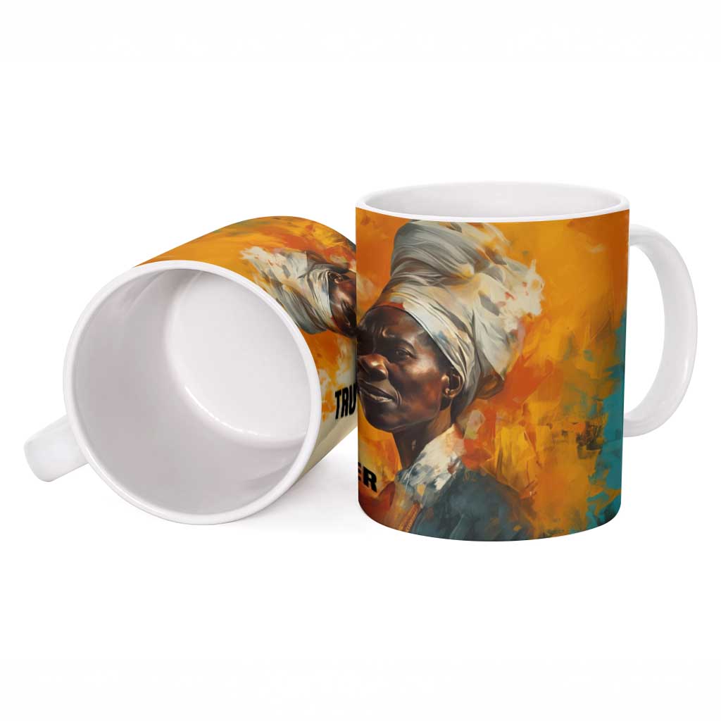 Sojourner Truth Ceramic Mug Truth Walks - Bold Portrait and Empowerment Design - African Pride