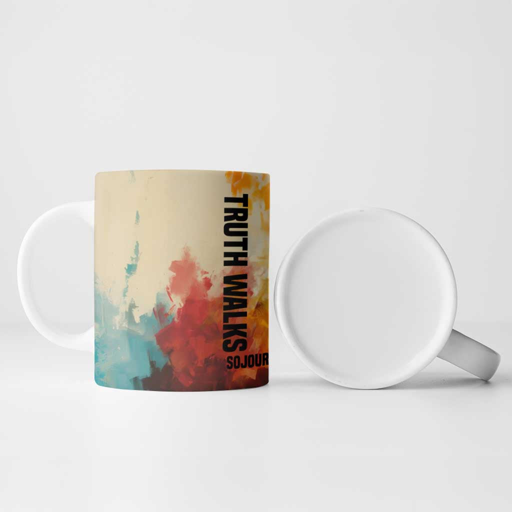 Sojourner Truth Ceramic Mug Truth Walks - Bold Portrait and Empowerment Design - African Pride