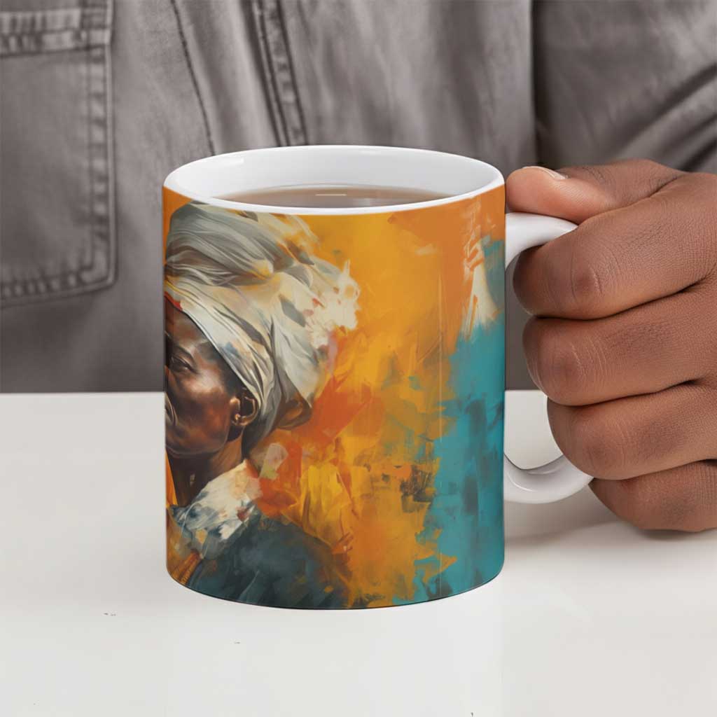 Sojourner Truth Ceramic Mug Truth Walks - Bold Portrait and Empowerment Design - African Pride