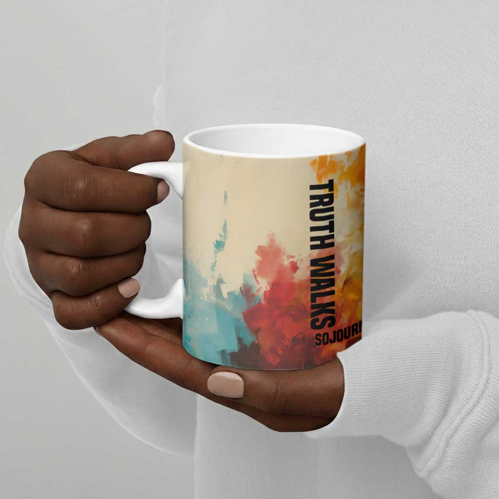 Sojourner Truth Ceramic Mug Truth Walks - Bold Portrait and Empowerment Design - African Pride