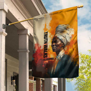 Sojourner Truth Garden Flag Truth Walks - Bold Portrait and Empowerment Design - African Pride