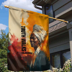 Sojourner Truth Garden Flag Truth Walks - Bold Portrait and Empowerment Design - African Pride