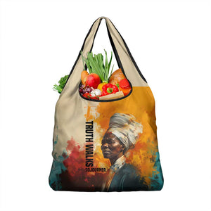 Sojourner Truth Grocery Bag Truth Walks - Bold Portrait and Empowerment Design - African Pride