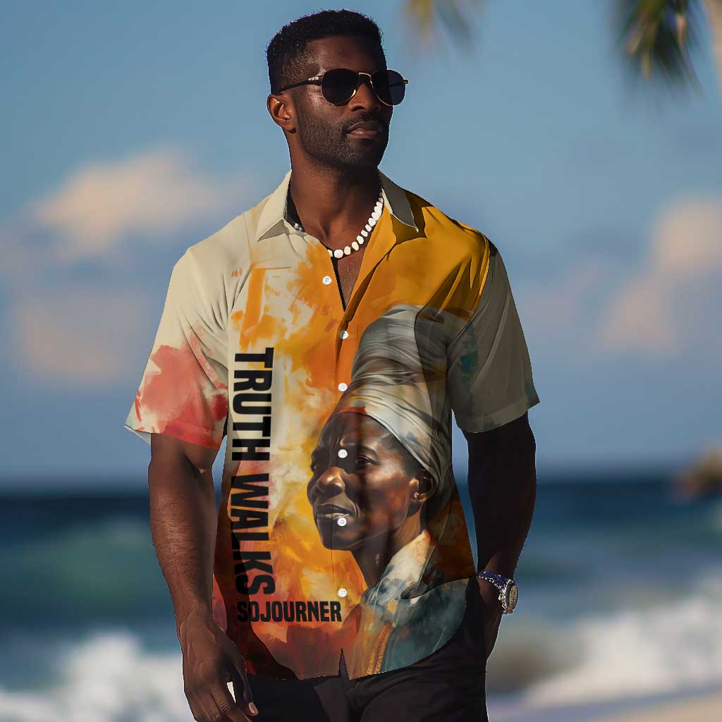 Sojourner Truth Hawaiian Shirt Truth Walks - Bold Portrait and Empowerment Design TS04
