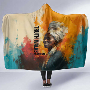 Sojourner Truth Hooded Blanket Truth Walks - Bold Portrait and Empowerment Design - African Pride