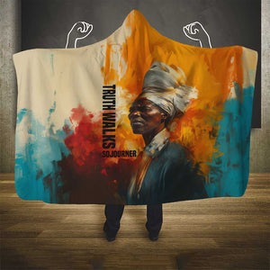 Sojourner Truth Hooded Blanket Truth Walks - Bold Portrait and Empowerment Design - African Pride